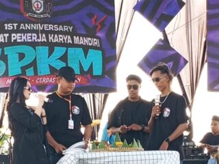 Pembawa Acara Fiki dan April, Pembukaan HUT ke-1 SPKM PT Long Well International Berlangsung Meriah