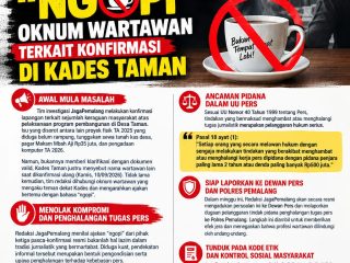 Redaksi JagaPemalang: Tegas Tolak Lobi Bahasa " Ngopi" Oknum terkait Konfirmasi di Kades Taman